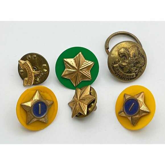 Vintage Boy Scouts Of America Pins & Button Lot of 6 Service Years Be Prepared - Picture 2 of 10